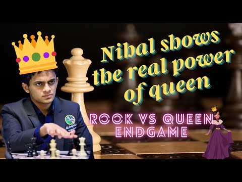 Nihal’s crazy queen vs rook (145 moves game) Most complicated endgame ever #nihalsarin #chessindia