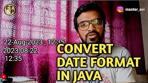 Dete format in Java | convert Date #dateformate #java #technical #coding master Avinash