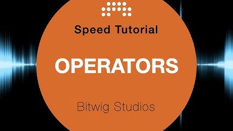 Bitwig 4 - Operators - Tutorial in 90 seconds