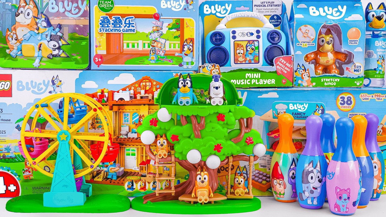 Bluey Toy Collection Unboxing Review 🌳 Bluey Tree Playset & Bluey