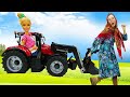 Игры в куклы: Баба Маня и Барби. У Барби сломались машины! Видео про Барби и игрушки для девочек