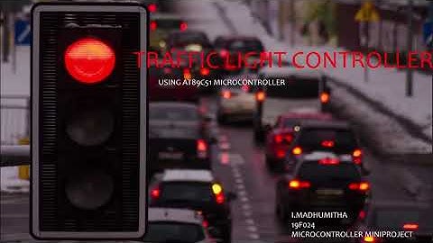 Traffic light controller using AT89C51 microcontroller||MINIPROJECT||19F024-MADHUMITHA.I