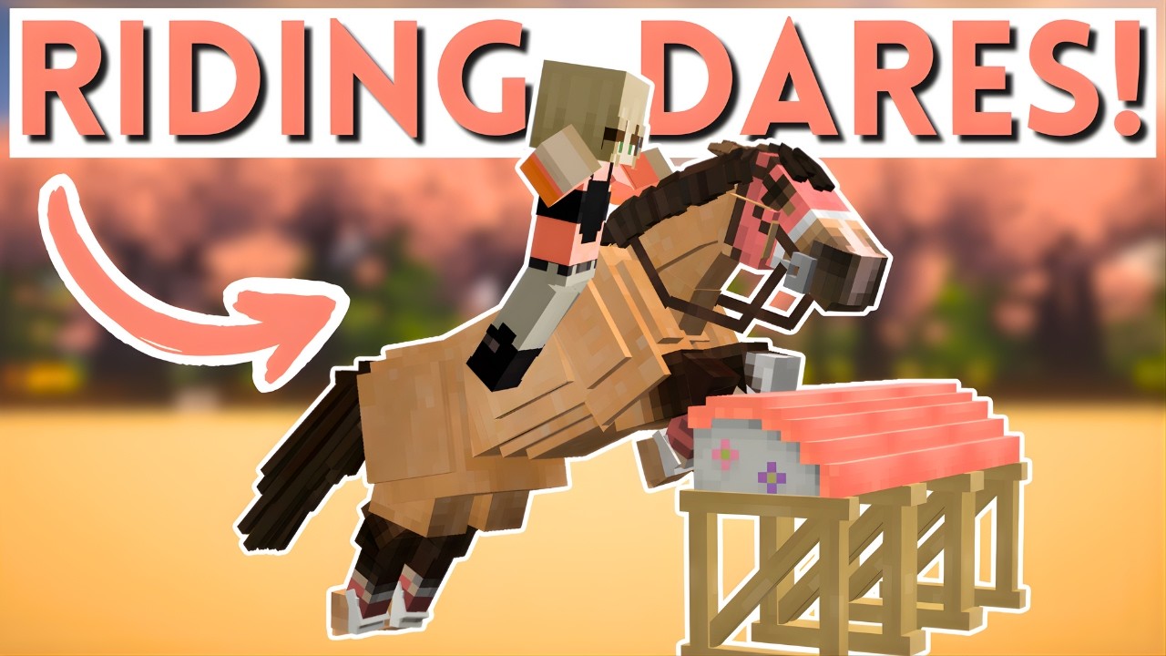 Horse Riding Dares! *IN MINECRAFT* - YouTube