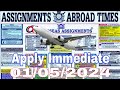 Assignment abroad times today newspaper 152024 gulf job vacancy 2024