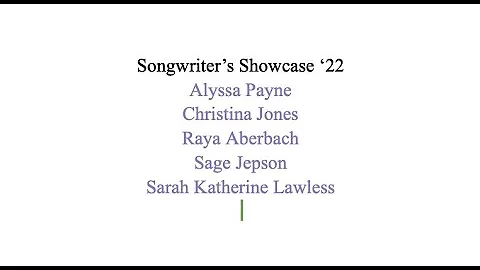 Songwriters Showcase '22