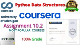 Python Data Structures Assignment 10.2 Solution [Coursera] | Assignment 10.2 Python Data Structures