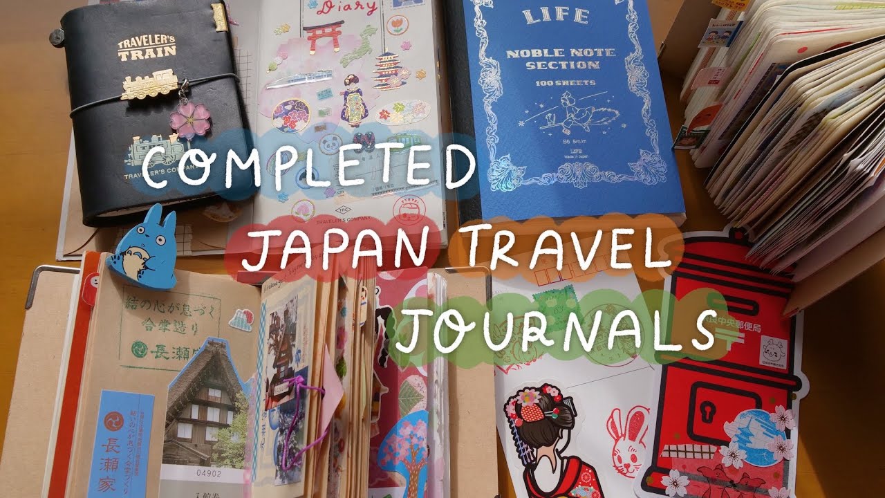 Completed Japan Travel Journal Flip-Through (ephemera, train