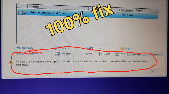 We couldn't create a new partition or locate an existing one proble FIX|windows installation fix.