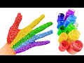 Satisfying Video l How To Make Rainbow Hand with Paint Colors & Foam ASMR ​#249