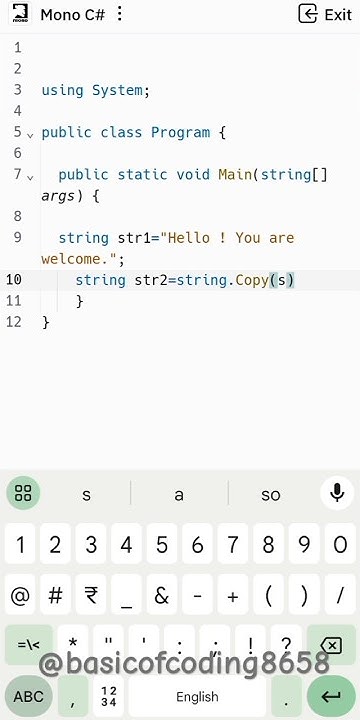 18 - How to Copy One String to another String in C#👍 #basicofcoding# ...