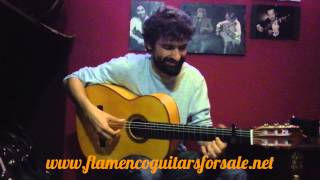 Video thumbnail of "Juan Campallo plays the Tomatito "La Chanca" Blanca 2010 flamenoc guitar for sale"