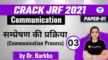 11:00 AM - Crack JRF 2021 | Communication by Dr. Barkha | Communication Process