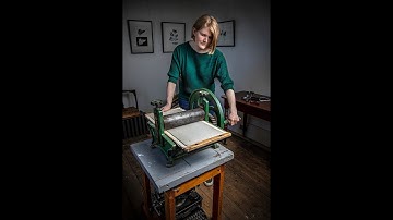 Etching Press in Action