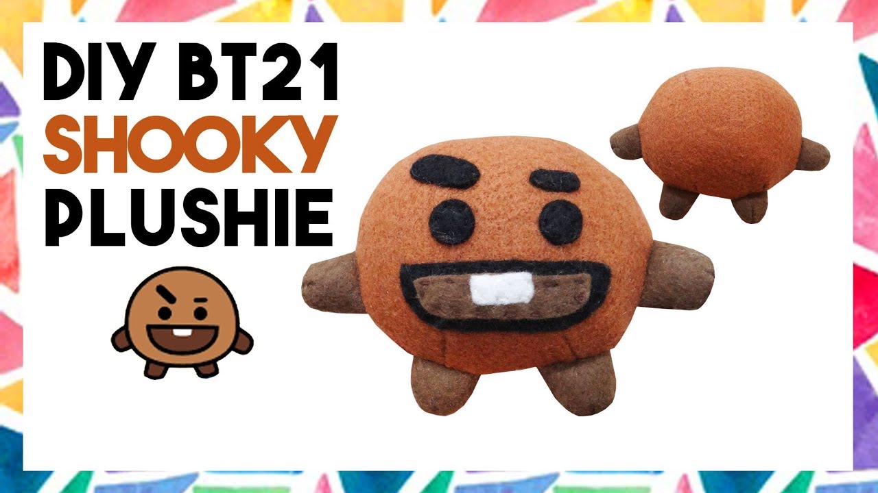 DIY BT21 SHOOKY PLUSHIE! (FREE TEMPLATE) [CREATIVE WEDNESDAY] 