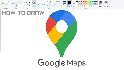 How to draw New Google Maps Logo on computer using Ms Paint | Google Maps logo Drawing.
