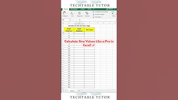 Excel Essentials: How to Use the SIN Function! #excel #excelshorts