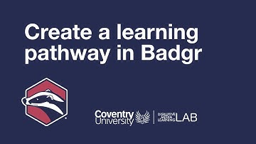 Creating Learning Pathways in Badgr