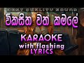 Wikasitha Watha Kamale Karaoke with Lyrics (Without Voice)
