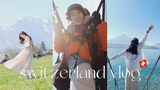 (eng) Switzerland Travel Vlog 瑞士自由行 | Paragliding | hotel Cabana | food hunting vlog ✨