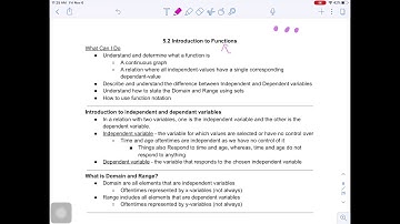 Math 10C Chapter 5.2 (P.1) Introduction to Functions