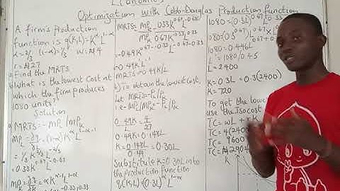 How do you solve a Cobb Douglas production function without a constraint? (producer equilibrium 3)