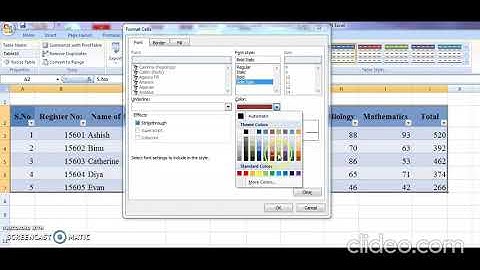 Custom Table Styles in Ms-Excel