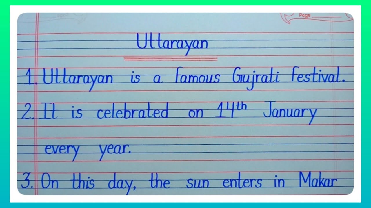 uttarayan essay in english 10 lines