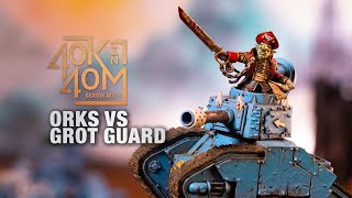 Grot Guard versus Orks! Battle made in Kit Bash Heaven! Warhammer 40k in 40m