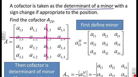 Matrices 11 - determinants for large matrices