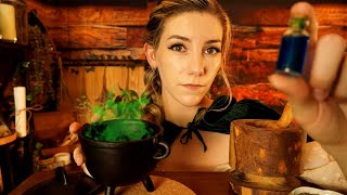 ASMR ‍♀ Brewing Your Potions | Mortar & Pestle, Fizzing, Bubbling, Apothecary Roleplay