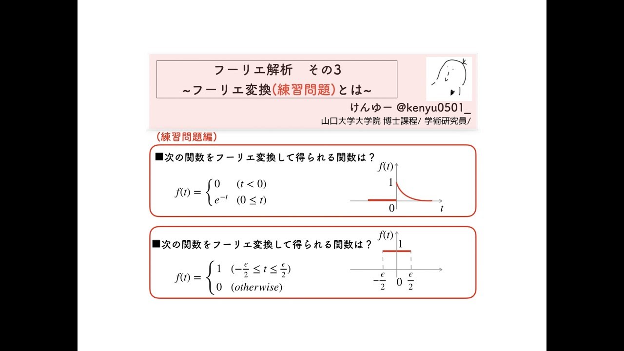 複素 フーリエ 級数 例題