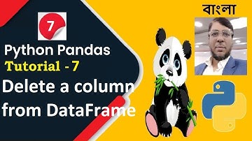Python Pandas Tutorial 7 | Deleting a column from Dataframe | Aksadur | Bangla