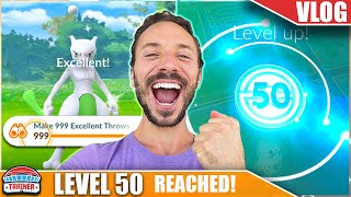 1,000 EXCELLENT THROWS in 13 HOURS! *LEVEL 50 in 1 DAY* - RANK UP to 50 FAST | Pokémon GO Vlog