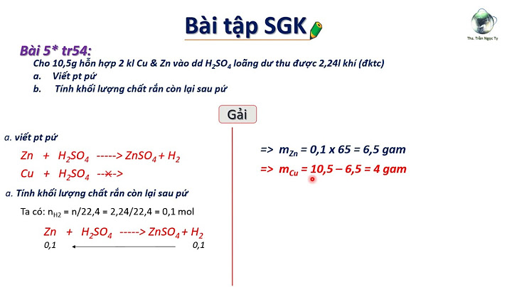 Hóa lop 9 bài 5 trang 54 sgk năm 2024