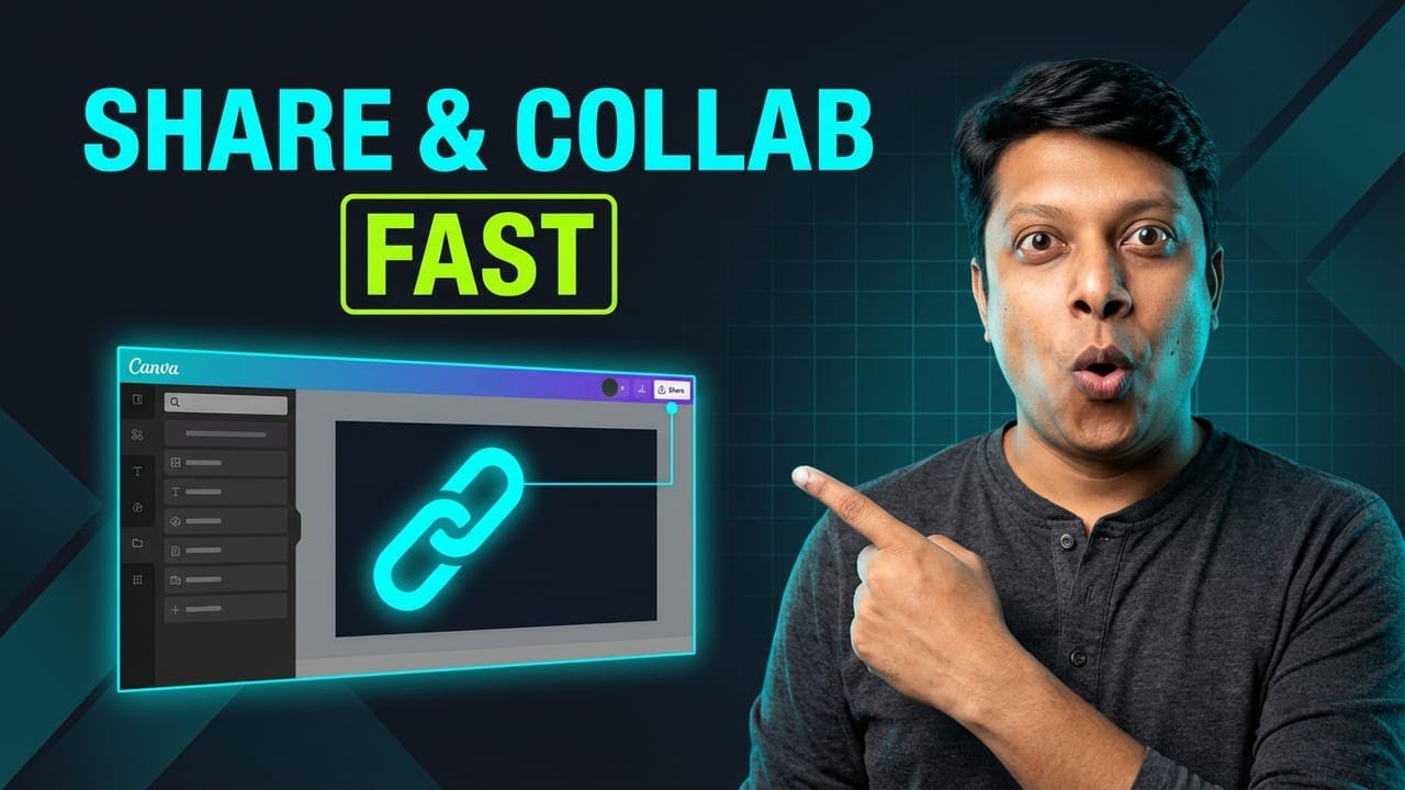 Как делиться своими работами в Canva с помощью ссылок для совместной работы | Курс Canva для начи...