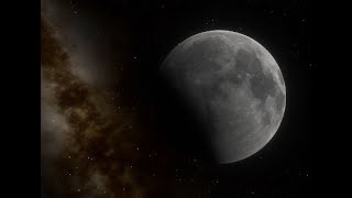 Simulation of Lunar Eclipse of 26 May 2021 Observed very close to the moon :)