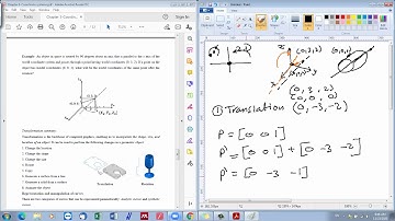 CAD/CAM-Chapter 3: Lecture 3 - Part 1- Advanced example on 3D Transformations (Arabic narration)
