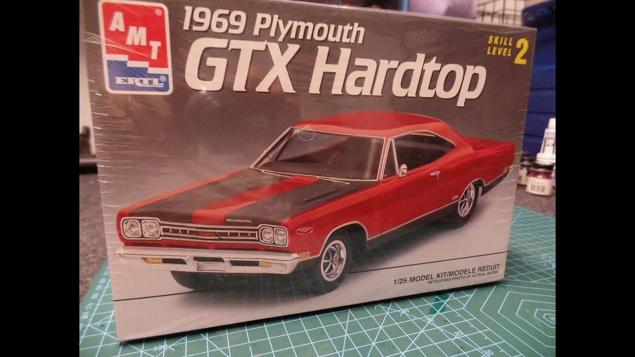 69 Gtx R Model Kit 1969 Plymouth GTX 1:25 Scale Model Car Kit Unboxing - YouTube