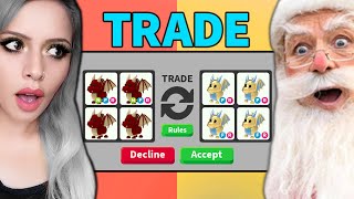 NOEL BABA HAYIRDIR !? TEK RENK TRADE CHALLENGE !! ( Roblox Adopt Me )