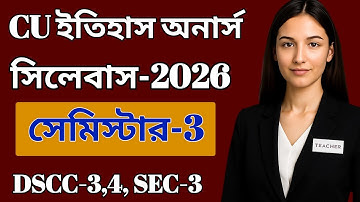 CU 3rd semester history honours syllabus 2026 | CU 3rd semester history honours syllabus