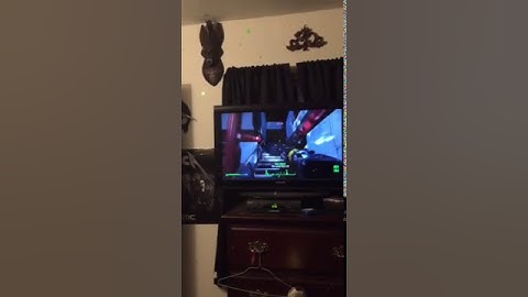 Headshot on screen with nerf gun during Fallout 4 gameplay