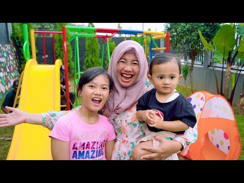 BIKIN TAMAN BERMAIN DI RUMAH 🎡 Perosotan Dan Ayunan | Salsa and Family