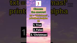 isalpha function of Python #quiz #python #pythontutorial #pythonprogramming #pythonlearning