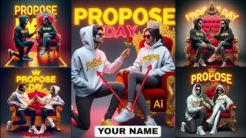 Happy Propose Day Ai Photo Editing T Shirt Name Images | Bing image creator tutorial FREE | Bing Ai