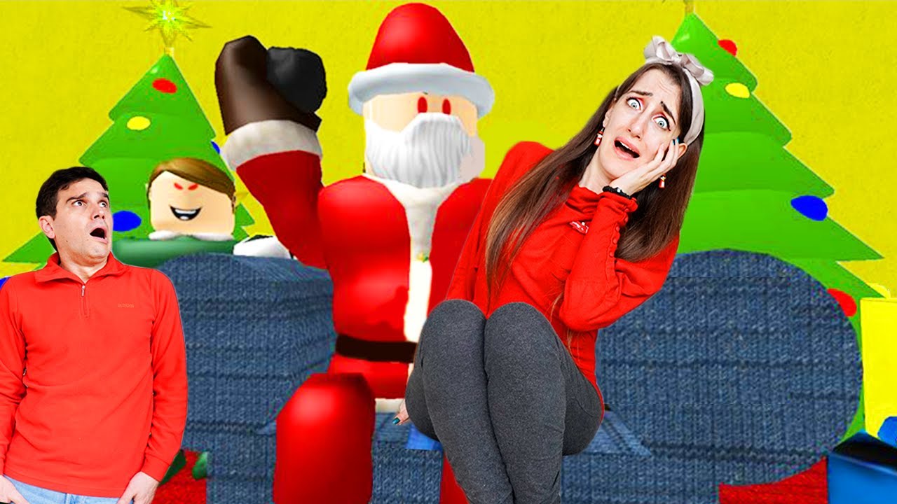BABBO NATALE È IMPAZZITO!!CI TRASFORMA IN REGALI DI NATALE!!!ESCAPE ROOM ROBLOX SANTA CLAUS!