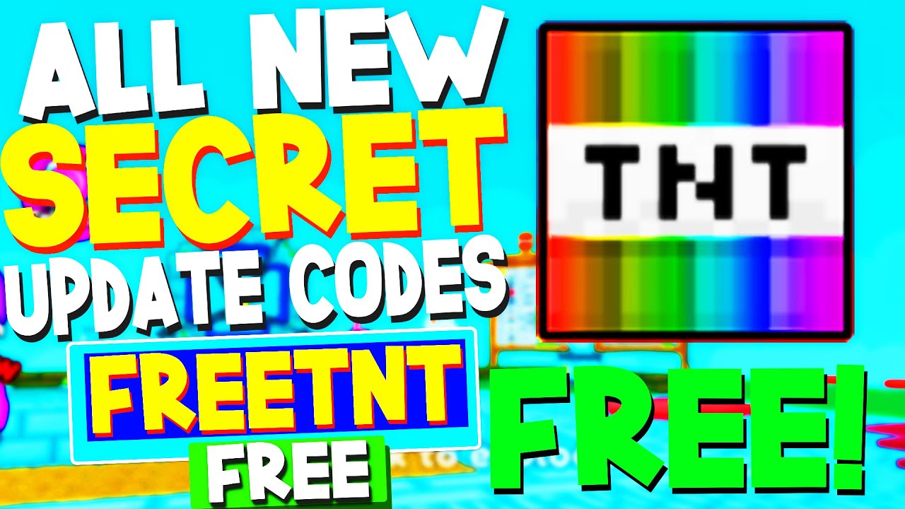 ALL NEW SECRET CODES In 1 TNT EVERY SECOND CODES Roblox 1 TNT Every Second YouTube