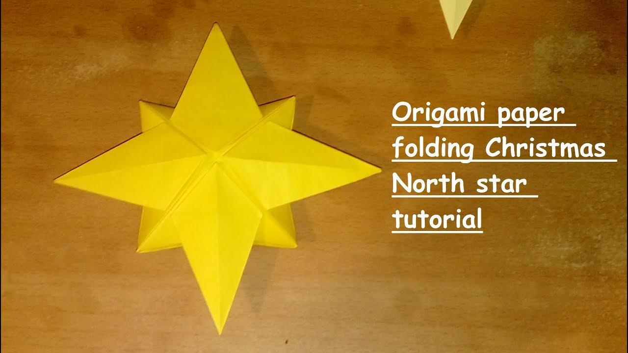 How to make an origami paper folding Christmas North star tutorial