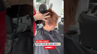 ULTRA-FAST PIXIE HAIRCUT BLOW-DRY TECHNIQUE BY VIVYAN HERMUZ! 🤩🏆✨ #blowdry #shorthairstyles #pixie