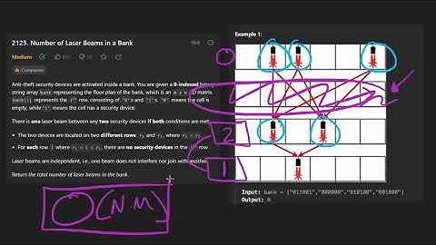 Number of Laser Beams in a Bank - Leetcode 2125 - Python