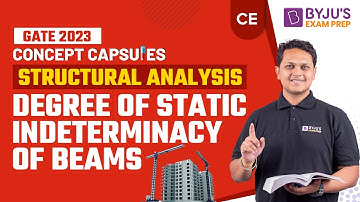 Degree of Static Indeterminacy of Beams | Structural Analysis | GATE CE & ME 2023 Exam